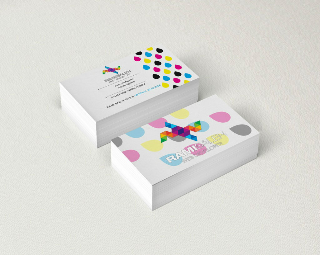 BUSINESS CARD CMYK DROPS RAMI